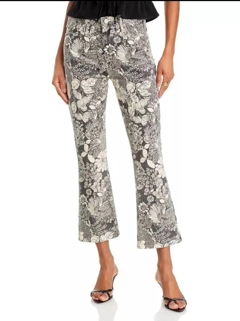 MOTHER Superior Hustler Ankle Jeans 26 French Fairy Tale High Rise Crop Flare